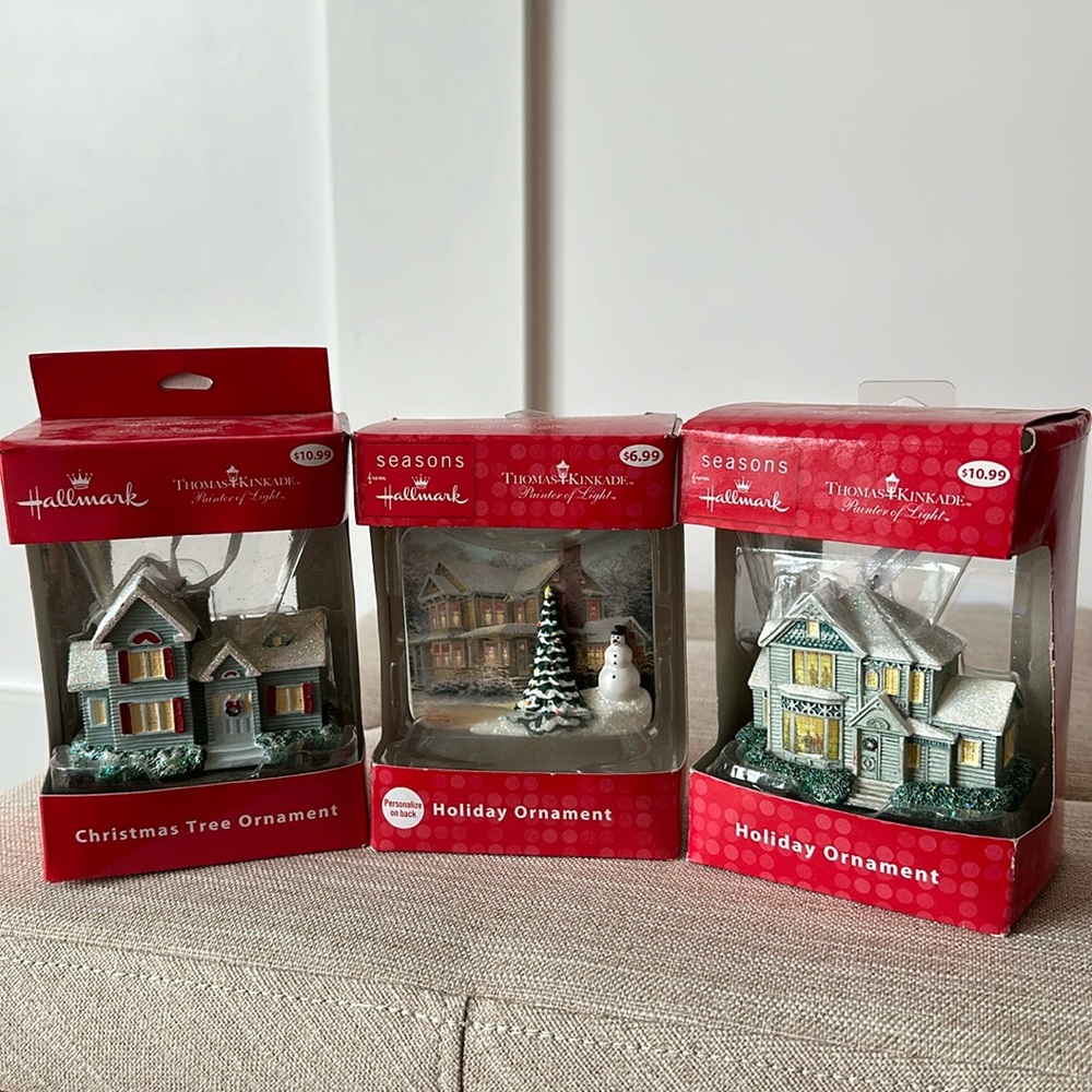 Bundle of Thomas Kinkade ornaments